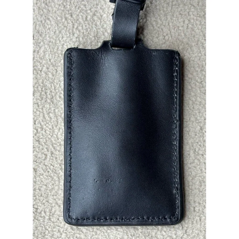 MyGoFlight Black Leather Luggage Tag MGF